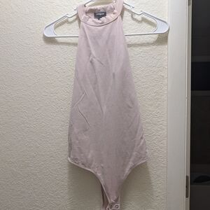 Express Light Pink Halter Bodysuit